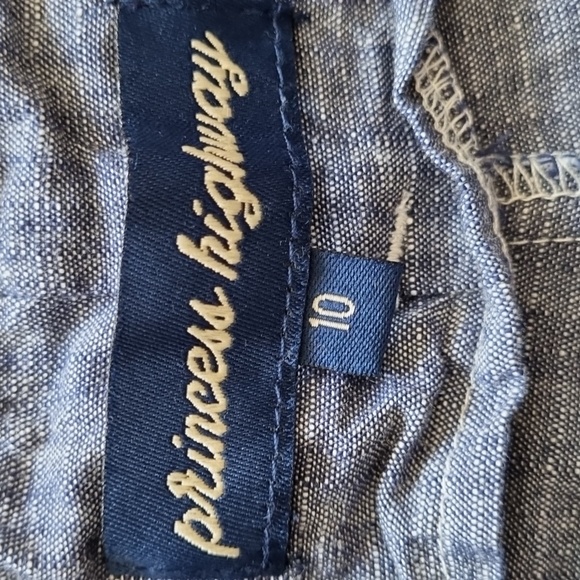 Princess Highway, denim look shorts, tie waist, high waist, pockets, size 10 - Picture 5 of 7